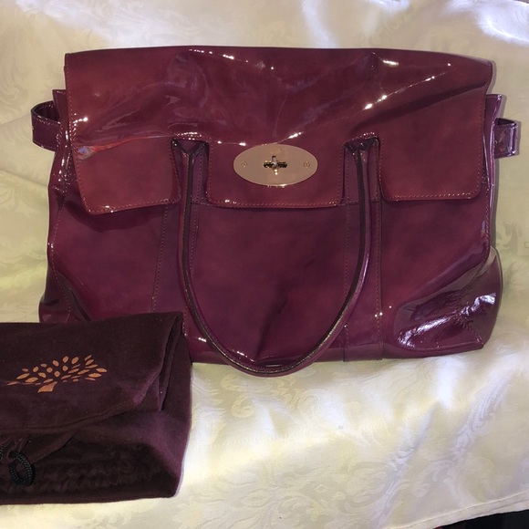 Mulberry Bayswater in Patent Purple Leather - Picture 3 of 7
